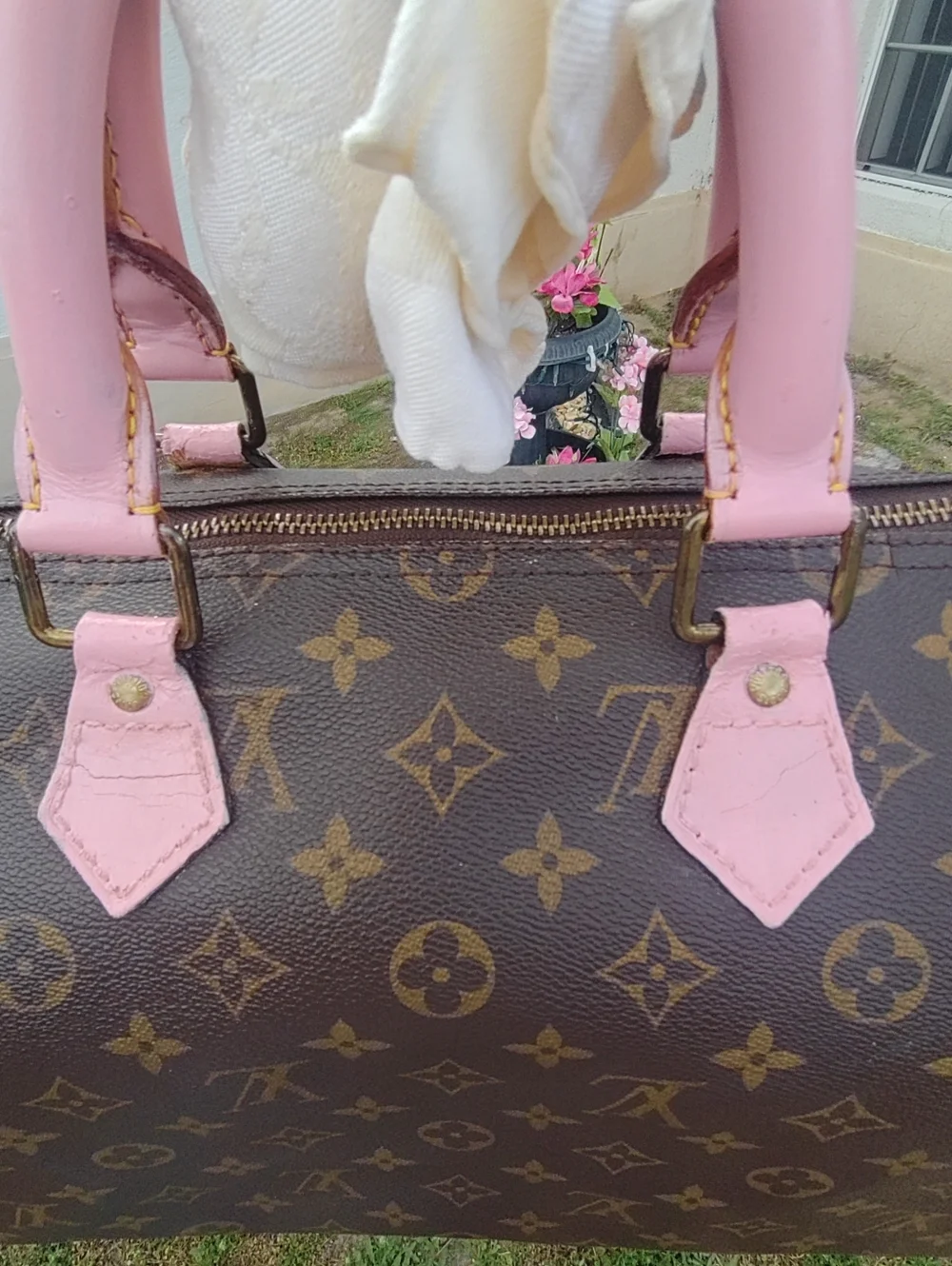 Louis Vuitton Speedy 35 Converted To Bandolier -Pink &Black - Picture 16 of 16